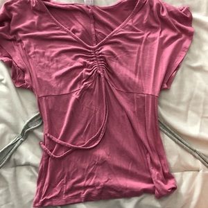 dark pink light fitting blouse